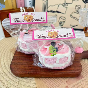 Cake Squishy - Peach Double-Layer Cream Cake