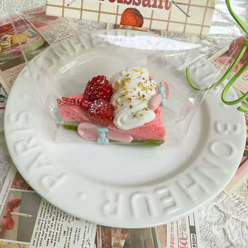 Basque Squishy - Berry Matcha Basque Cake