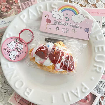 Croissant Squishy - Classic Strawberry Croissant