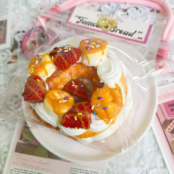 Bagel Squishy - Large Bagel with Strawberry & Banana
