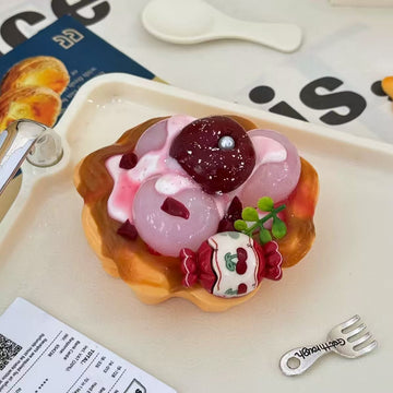 Egg Tart Squishy - Cherry Lychee Egg Tart