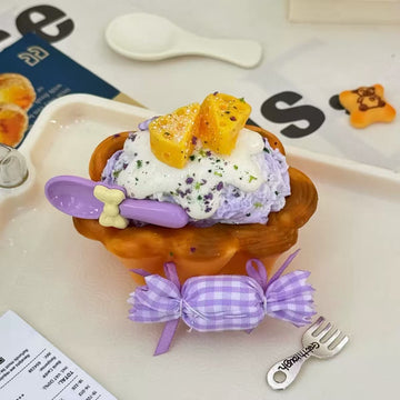 Egg Tart Squishy - Taro Paste & Cream Cheese Egg Tart